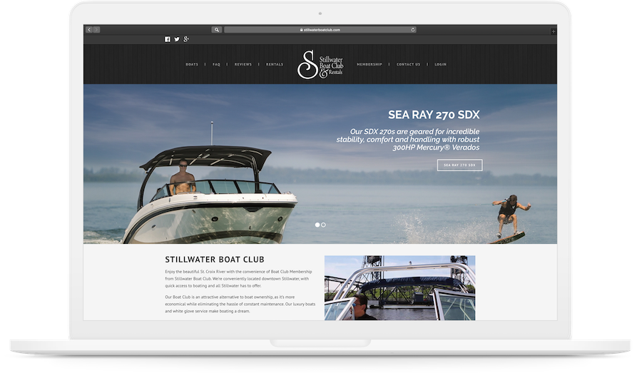 Boat Club Wordpress Design