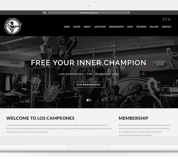 Los Campeones Minneapolis Gym Website